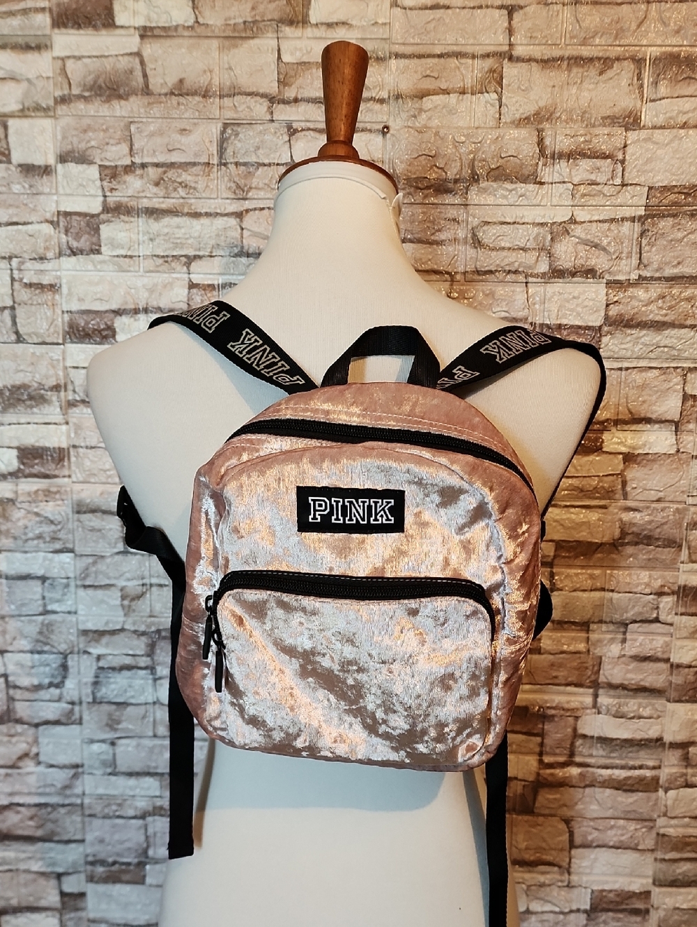 Victoria Secret Velvet Small Backpack